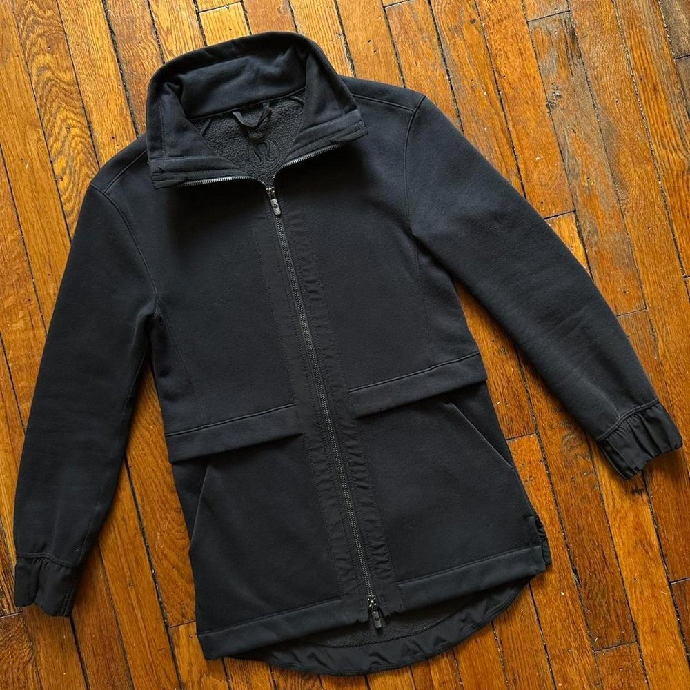 Lululemon Light as Warmth W4AOXS Women's Black PrimaLoft Insulated Zip Up Jacket - Picture 3 of 7